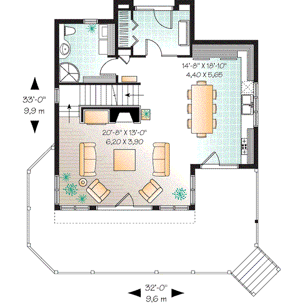 European Floor Plan - Main Floor Plan #23-628