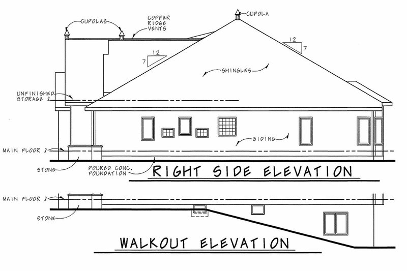 Architectural House Design - Exterior - Other Elevation 1 for European House Plan #20-2460 - 4 bed, 3.5 bath