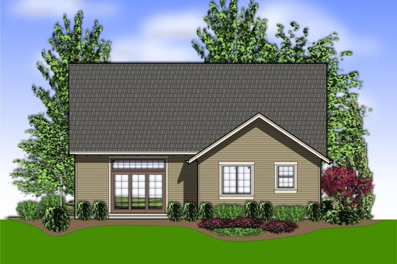 Exterior - Rear Elevation for Craftsman House Plan #48-609 - 4 bed, 2.5 bath