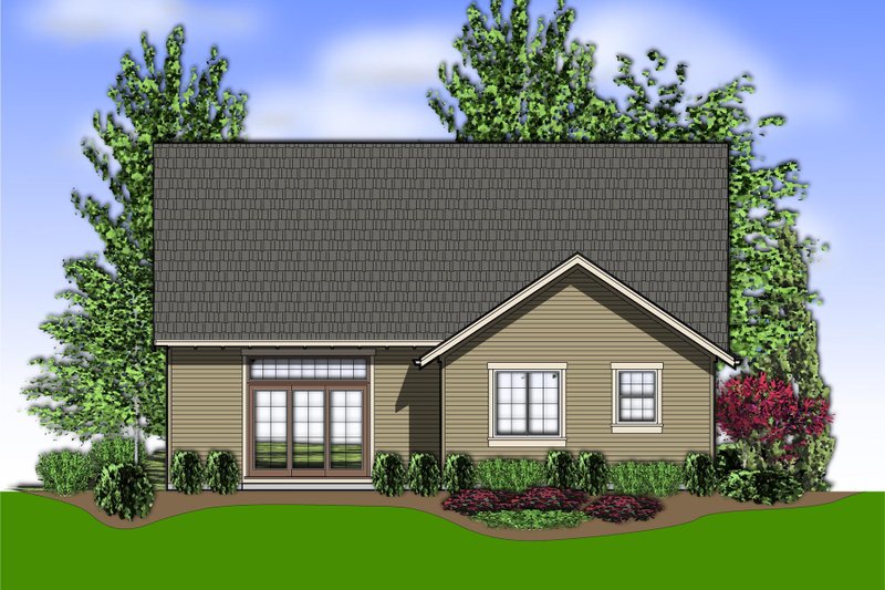 Dream House Plan - Exterior - Rear Elevation for Craftsman House Plan #48-609 - 4 bed, 2.5 bath