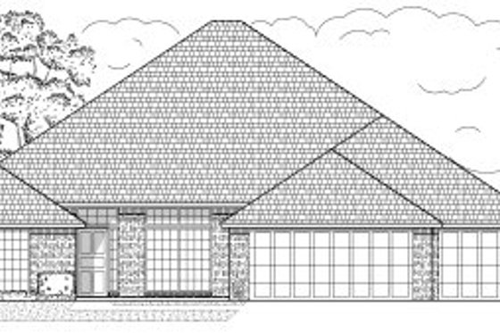 Exterior - Front Elevation for Traditional House Plan #65-383 - 4 bed, 3 bath