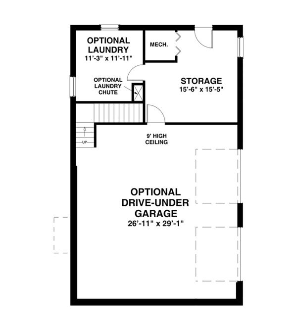Cottage Floor Plan - Lower Floor Plan #56-625