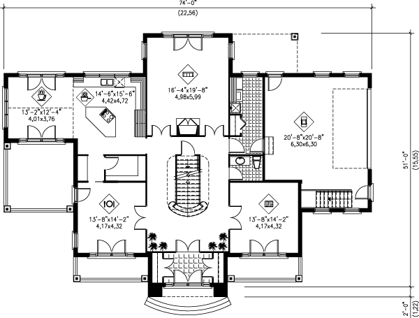 European Floor Plan - Main Floor Plan #25-297