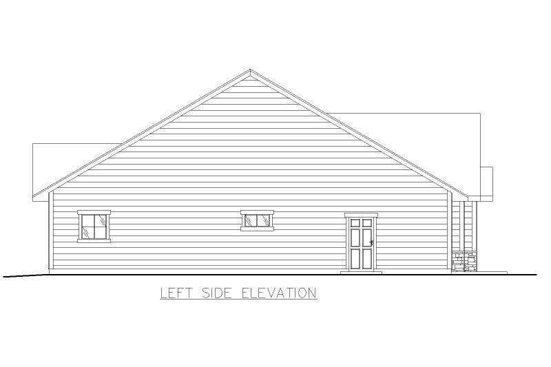 Home Plan - Exterior - Other Elevation for Traditional House Plan #117-1065 - 4 bed, 2 bath