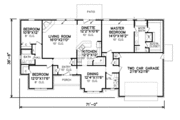 Traditional Style House Plan - 3 Beds 2 Baths 1887 Sq/Ft Plan #65-315 