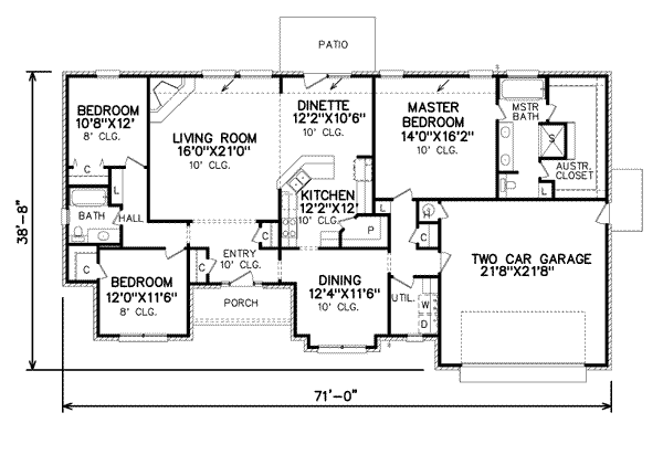 Traditional Floor Plan - Main Floor Plan #65-315