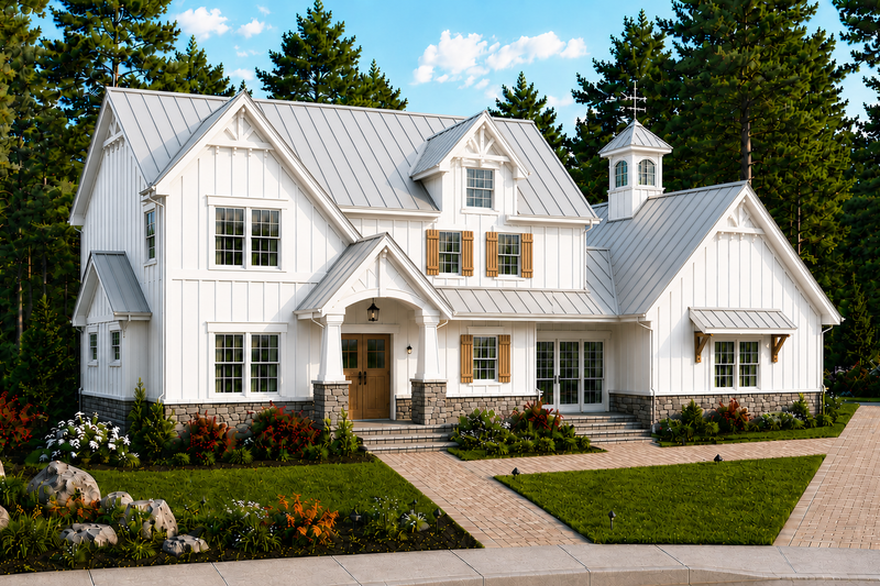 Dream House Plan - Exterior - Front Elevation 4 for Farmhouse House Plan #928-441 - 3 bed, 2.5 bath