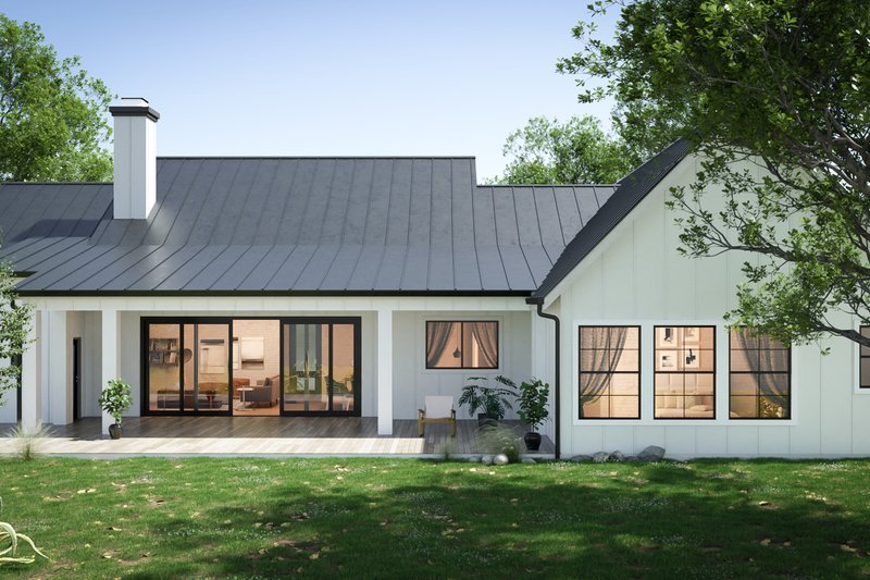 House Blueprint - Exterior - Rear Elevation for Farmhouse House Plan #1110-10 - 4 bed, 2.5 bath