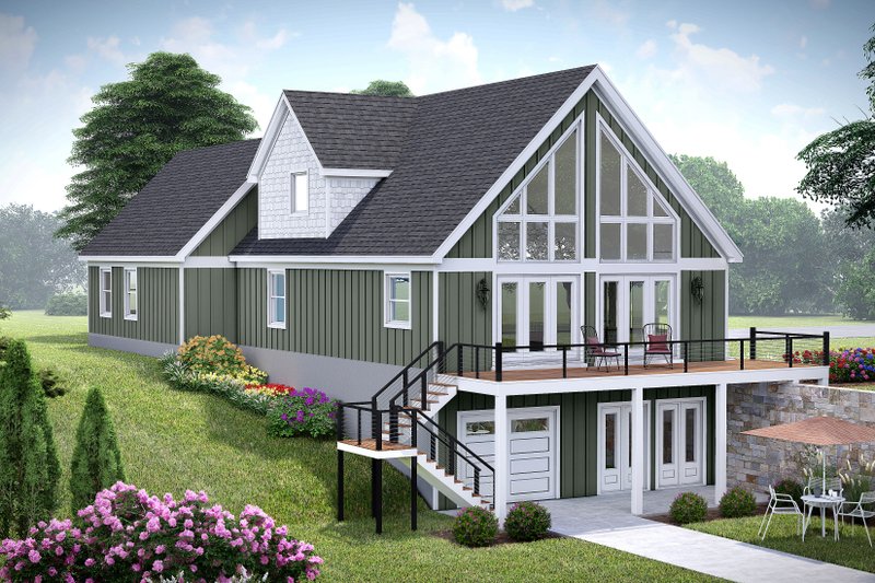 Dream House Plan - Exterior - Rear Elevation for Southern House Plan #932-1168 - 2 bed, 3 bath