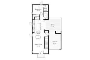 Floor Plan - Main Floor for Modern House Plan #497-58 - 3 bed, 3 bath