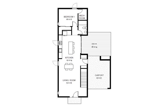 Floor Plan - Main Floor for Modern House Plan #497-58 - 3 bed, 3 bath