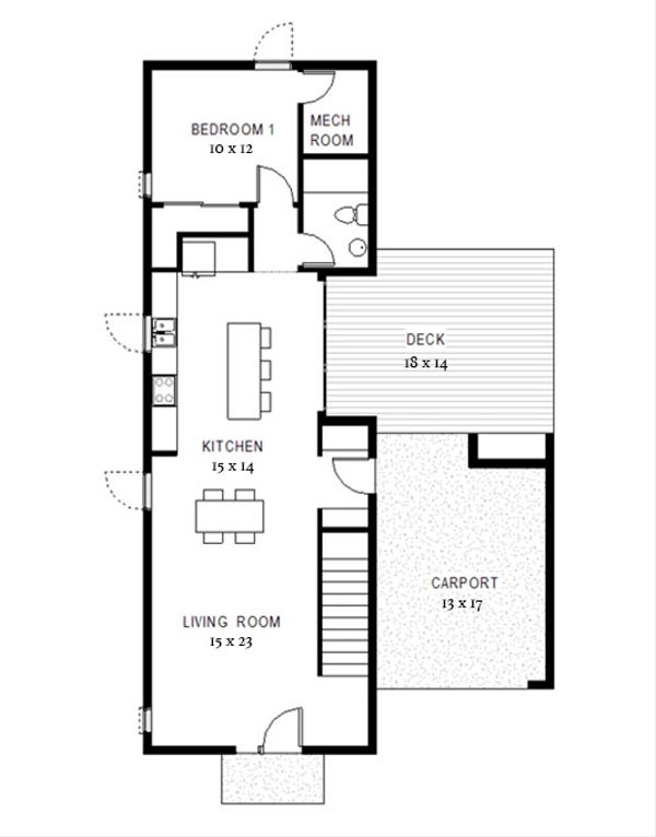 House Plan Design - Modern Floor Plan - Main Floor Plan #497-58