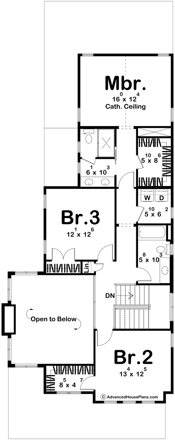 Architectural House Design - Modern Floor Plan - Upper Floor Plan #455-341