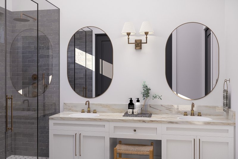 Dream House Plan - Interior - Master Bathroom for Barndominium House Plan #455-405 - 2 bed, 2 bath
