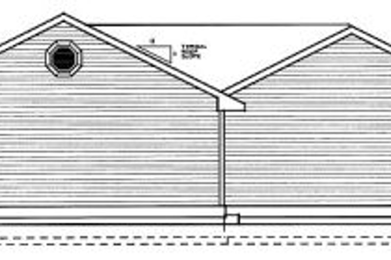 House Blueprint - Exterior - Rear Elevation for Traditional House Plan #95-114 - 3 bed, 2 bath