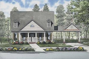 Country Exterior - Front Elevation Plan #17-2107