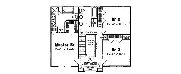Country Floor Plan - Upper Floor Plan #312-444
