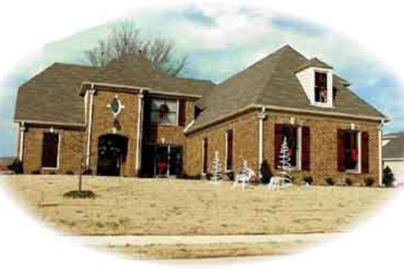 Exterior - Front Elevation 2 for Colonial House Plan #81-554 - 4 bed, 3.5 bath