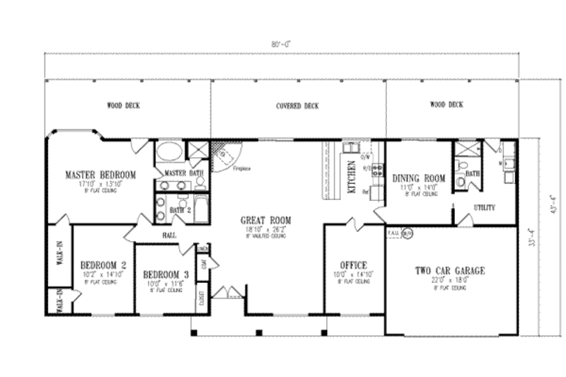 Traditional Style House Plan - 3 Beds 3 Baths 2061 Sq/Ft Plan #1-449 ...