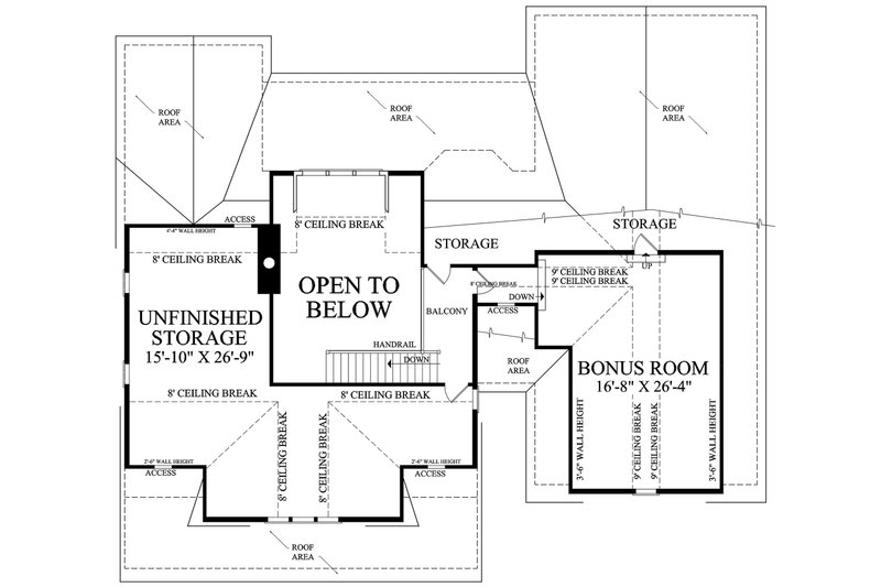 Architectural House Design - Floor Plan - Upper Floor for Country House Plan #137-296 - 4 bed, 3.5 bath