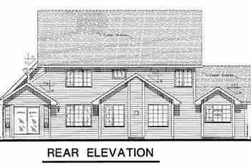 Home Plan - Exterior - Rear Elevation for Traditional House Plan #18-277 - 5 bed, 3 bath