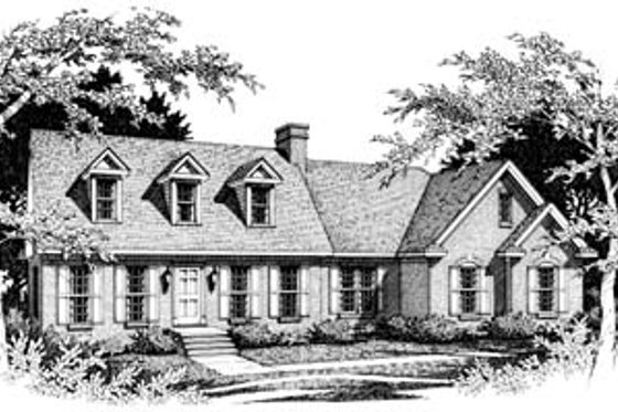 Exterior - Front Elevation for Country House Plan #10-212 - 3 bed, 2.5 bath