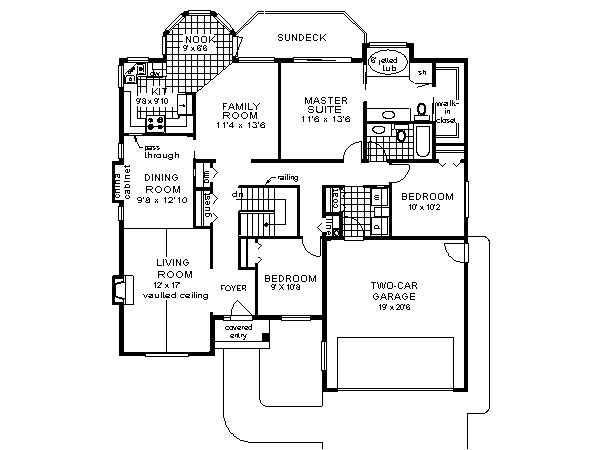 Architectural House Design - European Floor Plan - Main Floor Plan #18-165