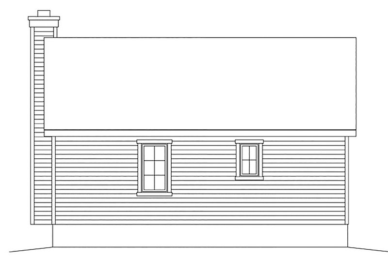 Architectural House Design - Exterior - Rear Elevation for Cottage House Plan #22-596 - 1 bed, 1 bath