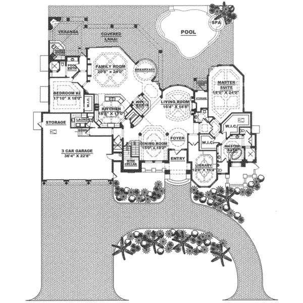 European Floor Plan - Main Floor Plan #27-274
