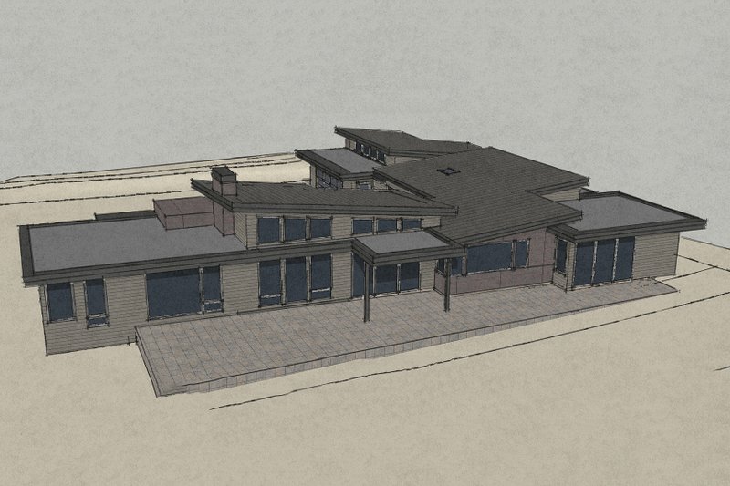 Architectural House Design - Exterior - Front Elevation 6 for Contemporary House Plan #892-9 - 3 bed, 2.5 bath