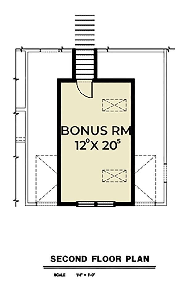 Country Floor Plan - Upper Floor Plan #1070-37