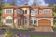 Mediterranean Style House Plan - 5 Beds 5.5 Baths 5547 Sq/Ft Plan #420-171 