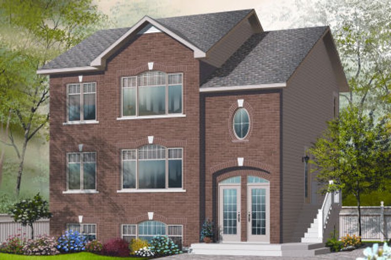 House Blueprint - Traditional Exterior - Front Elevation Plan #23-2196
