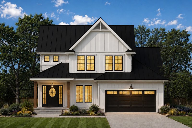 Dream House Plan - Exterior - Front Elevation 3 for Farmhouse House Plan #20-2659 - 4 bed, 2.5 bath