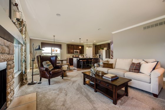 Interior - Family Room for Craftsman House Plan #20-2154 - 3 bed, 2.5 bath