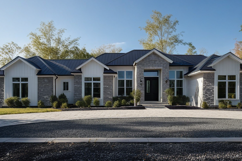 House Blueprint - Exterior - Front Elevation 3 for Farmhouse House Plan #1109-1 - 4 bed, 4.5 bath