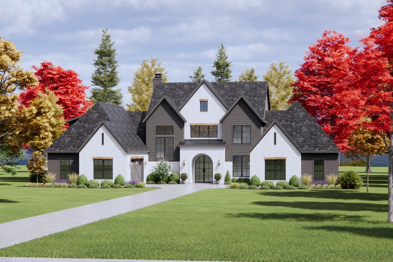 Dream House Plan - Exterior - Front Elevation 4 for European House Plan #1096-10 - 4 bed, 4.5 bath