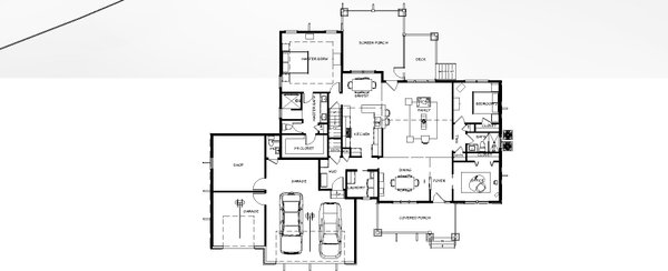 Craftsman Floor Plan - Main Floor Plan #921-32