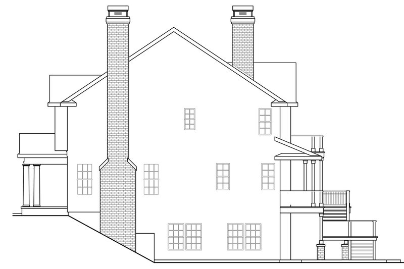 Home Plan - Exterior - Other Elevation 1 for Colonial House Plan #124-550 - 5 bed, 5.5 bath