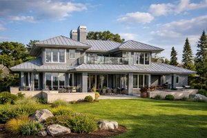 Contemporary Exterior - Rear Elevation Plan #928-291