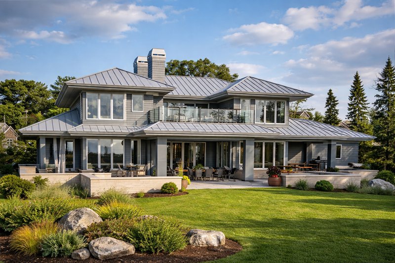 Architectural House Design - Contemporary Exterior - Rear Elevation Plan #928-291