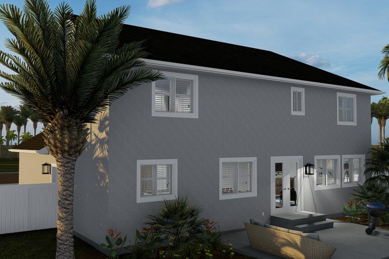 Home Plan - Exterior - Rear Elevation 1 for Traditional House Plan #1060-68 - 3 bed, 2.5 bath