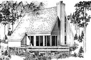 Cabin Style House Plan - 2 Beds 1.5 Baths 1039 Sq/Ft Plan #320-316 