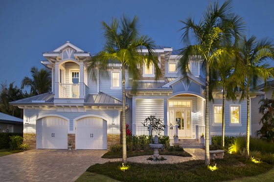 Beach Exterior - Front Elevation Plan #27-517