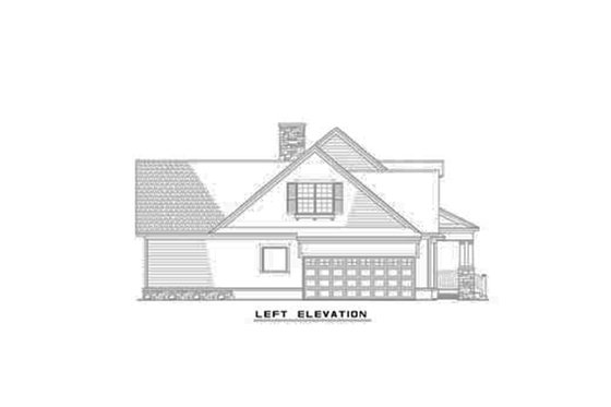 Country style farmhouse design left elevation