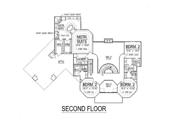 European Floor Plan - Upper Floor Plan #458-9