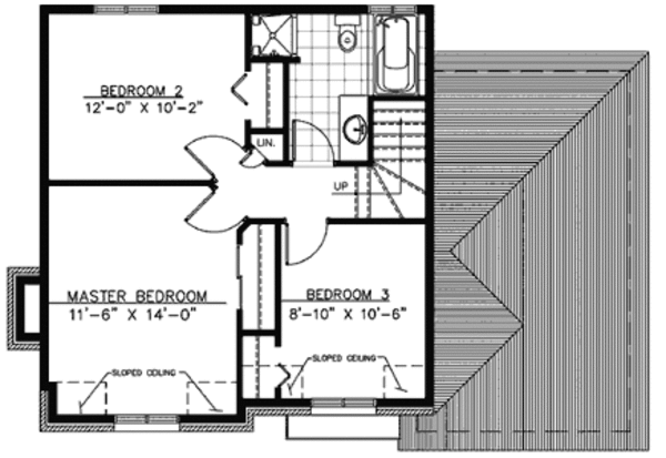 European Floor Plan - Upper Floor Plan #138-284