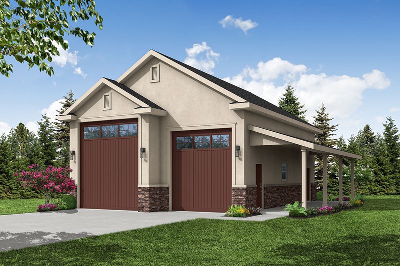 Home Plan - Adobe / Southwestern Exterior - Front Elevation Plan #124-1367
