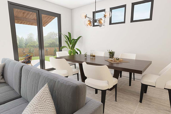 Interior - Dining Room for Contemporary House Plan #48-1056 - 3 bed, 2 bath