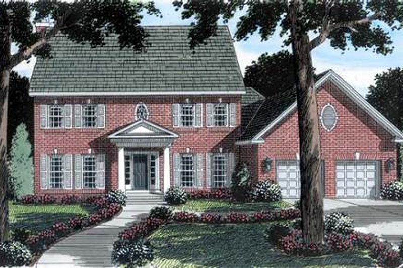 Colonial Style House Plan - 4 Beds 2.5 Baths 2768 Sq/Ft Plan #312-593